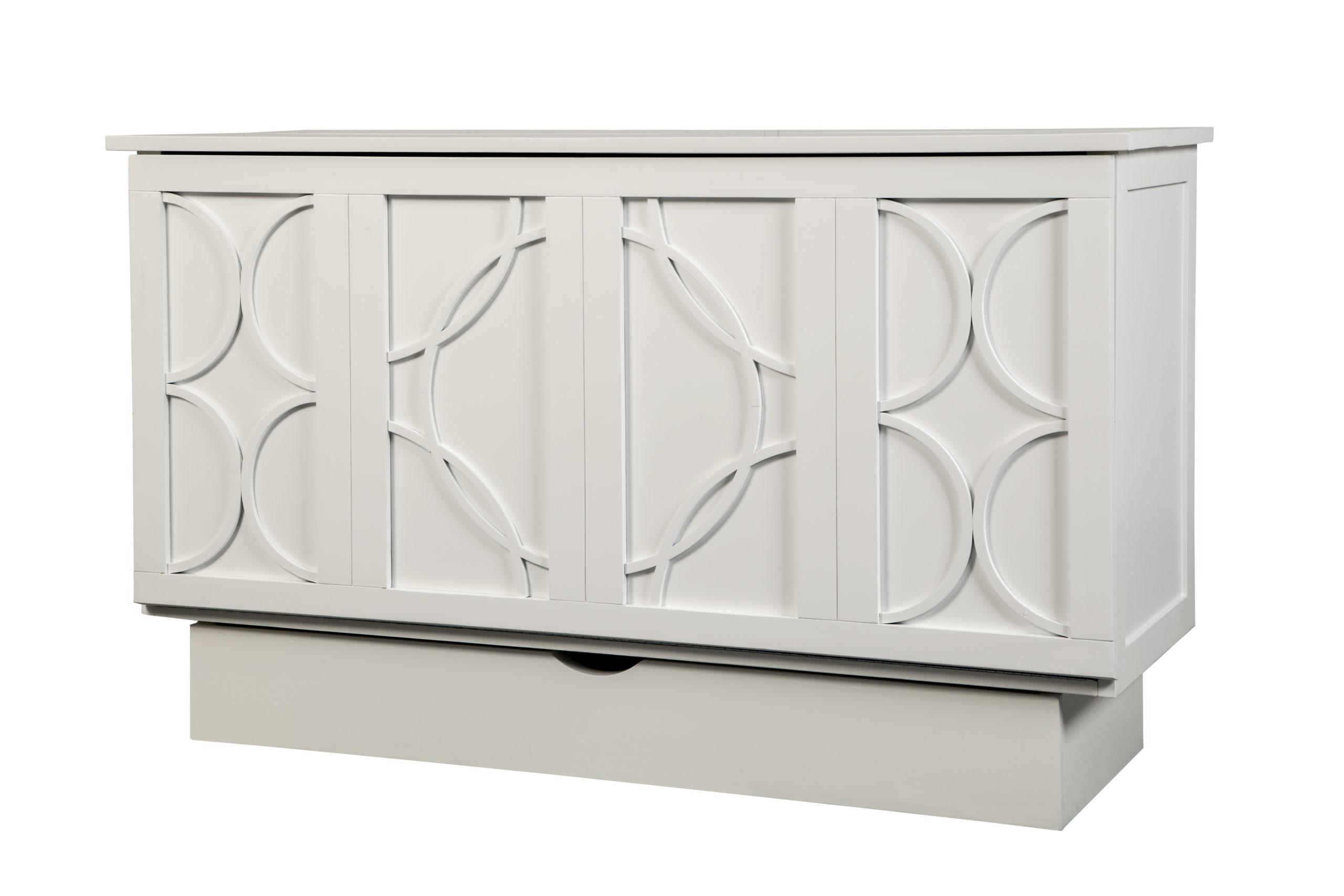 

    
Modern White Wood Queen Cabinet Bed FU CHEST Creden-ZzZ Brussels White 543-10-CB
