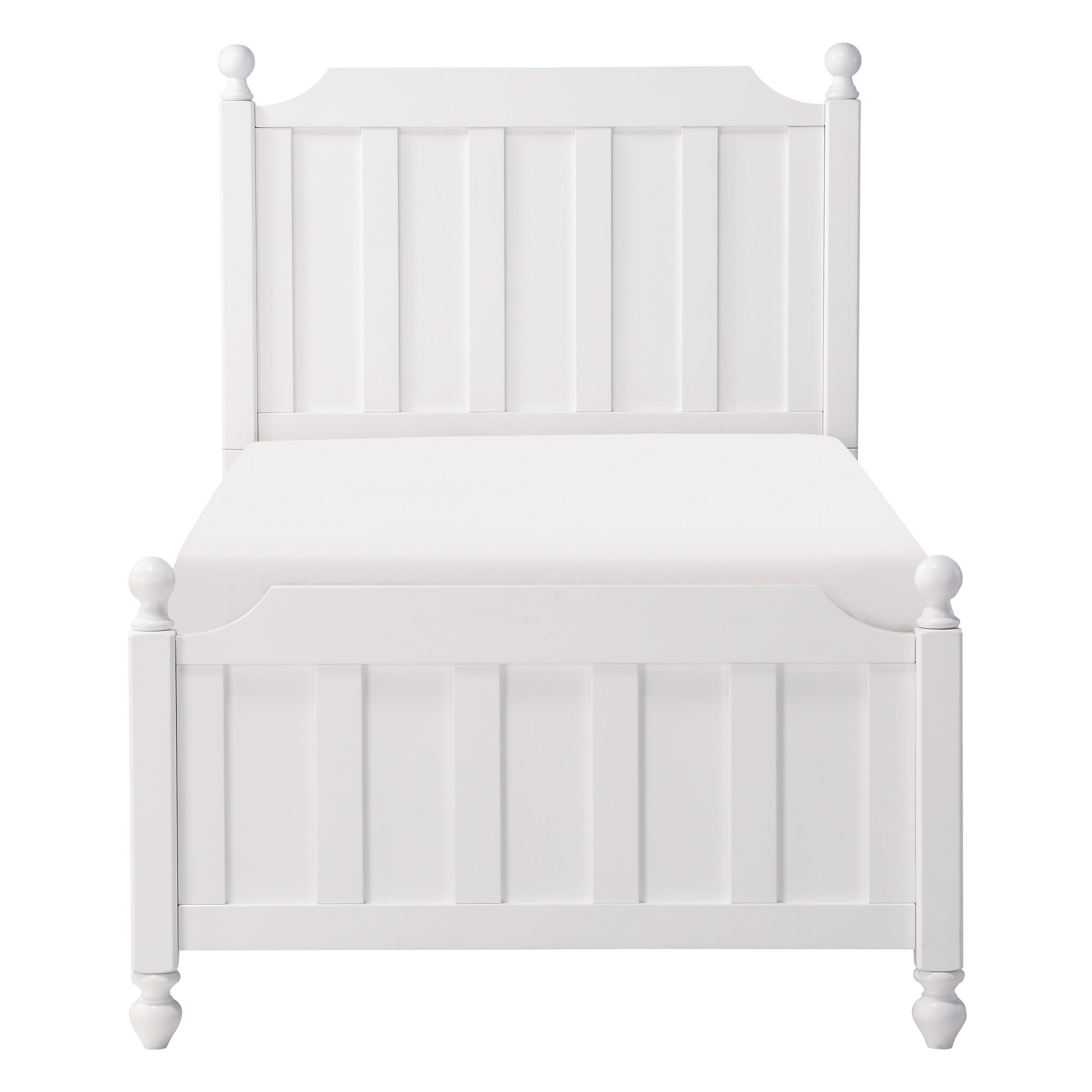 

    
Modern White Wood Twin Bed Homelegance 1803WT-1* Wellsummer
