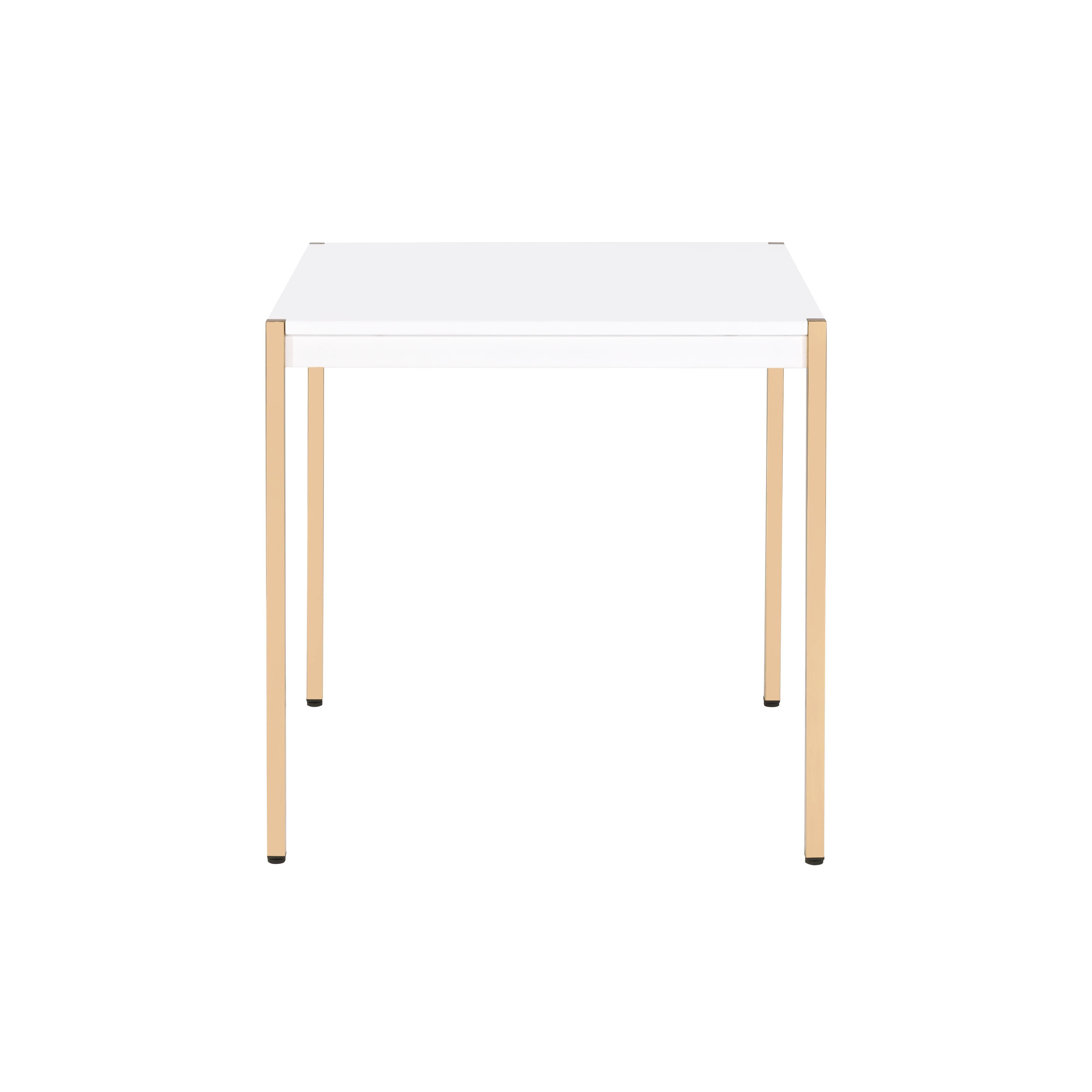 

    
Modern Wood White & Gold End Table by Acme Otrac LV00035
