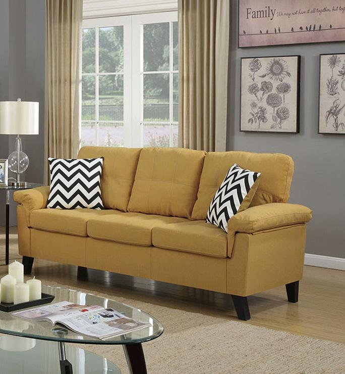 

    
Poundex Furniture F6906 Sofa Loveseat Yellow F6906
