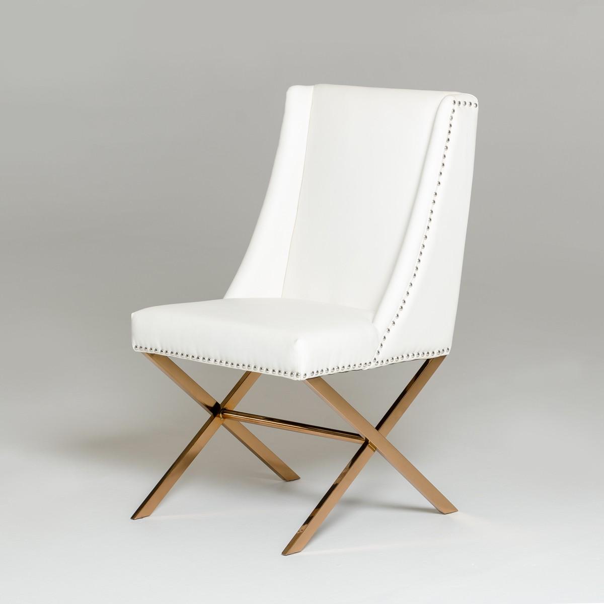 

    
White & Rosegold Dining Chair Set 2 Pcs VIG Modrest Alexia Contemporary
