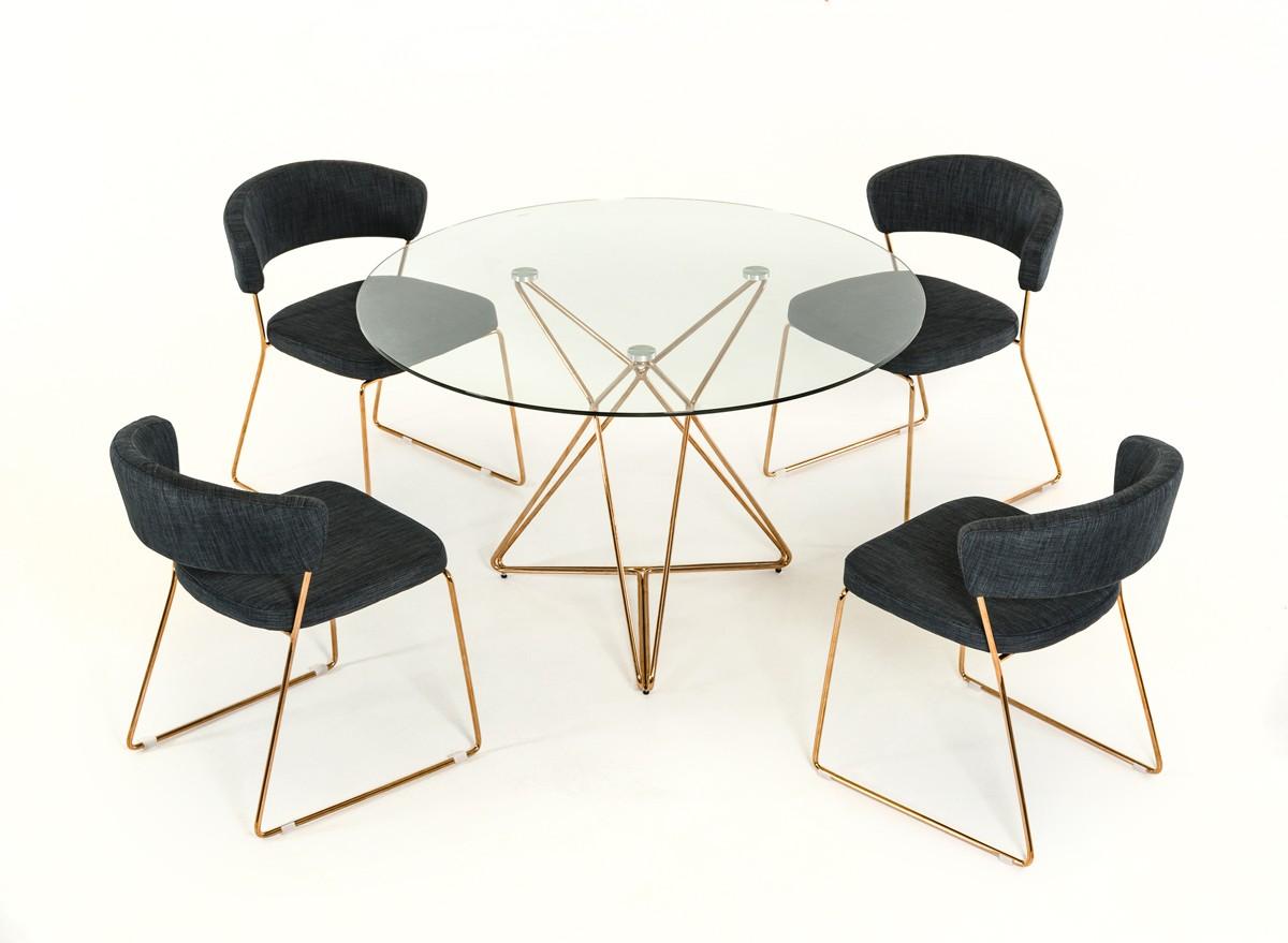 

        
VIG Furniture Modrest Ashland Dining Table Glass/Gold  00840729139786
