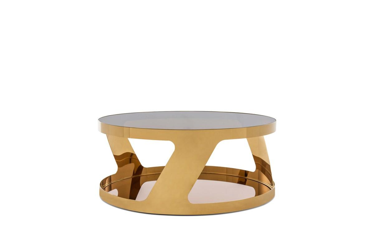 

    
Round Gold Coffee Table VIG Modrest Chandon Modern Contemporary
