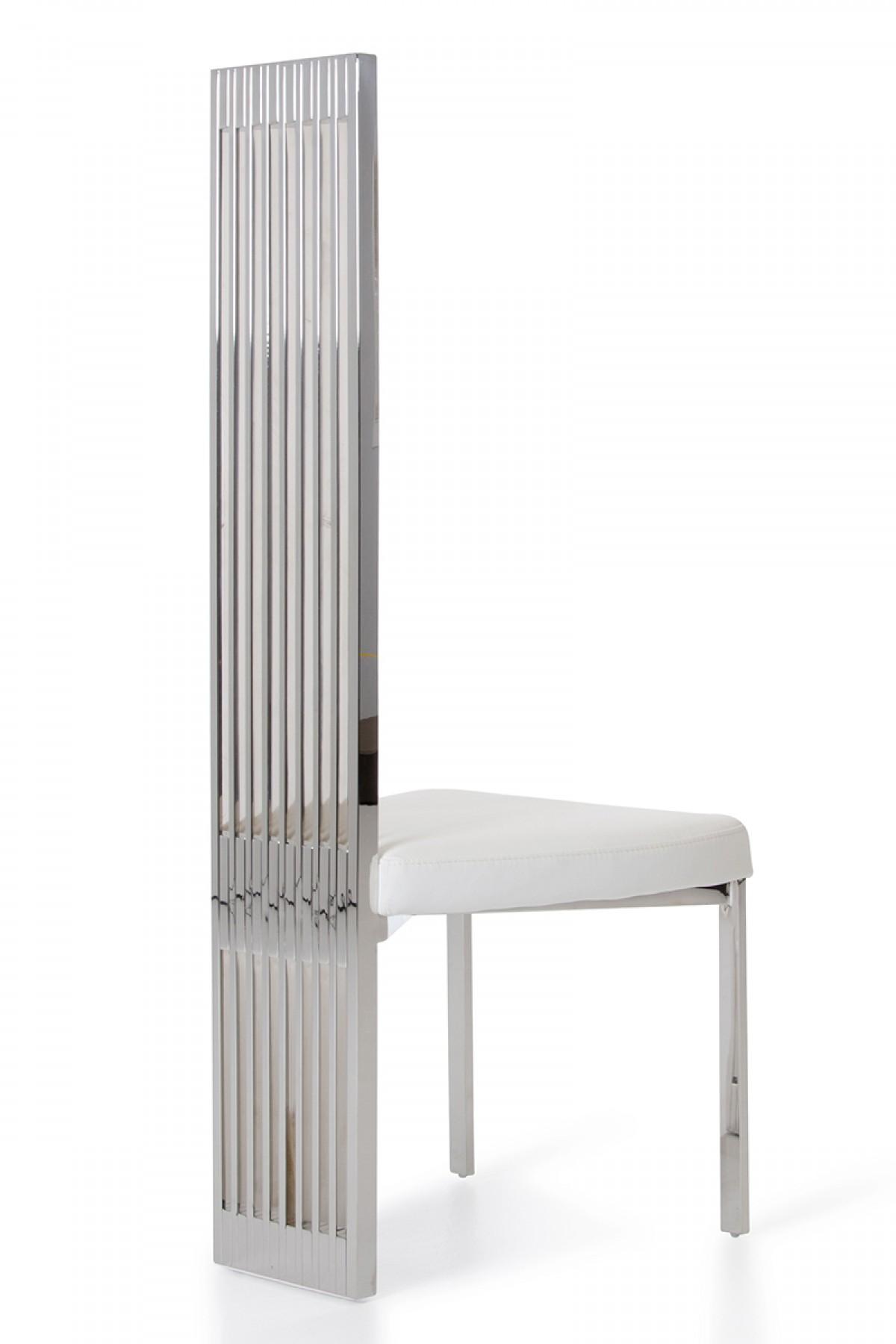 

    
White Leatherette Dining Chair Set 2Pcs VIG Modrest Elise Modern
