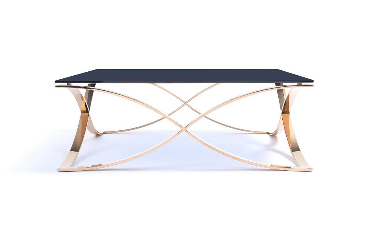 Contemporary, Modern Coffee Table Modrest Reklaw VGVCCT836-RG in Gold, Black 