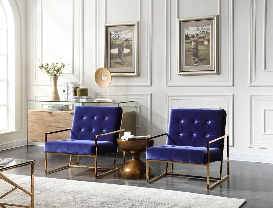 

                    
VIG Furniture Modrest Samara Accent Chair Gold/Blue Fabric Purchase 
