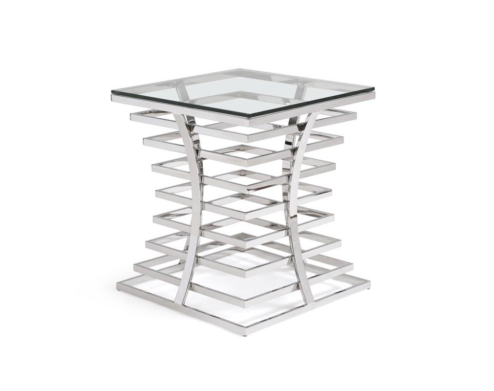 

    
Square Tempered Glass End Table VIG Modrest Snyder Modern Contemporary
