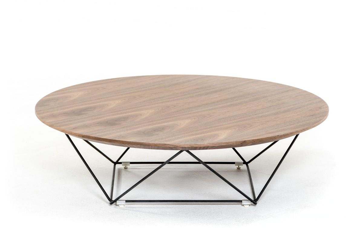Contemporary, Modern Coffee Table Modrest Spoke VGVCC115-1-WAL in Walnut 