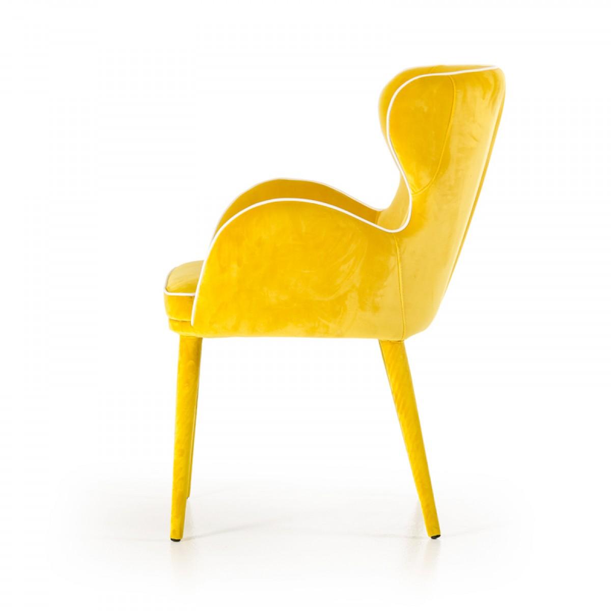 

        
VIG Furniture VGEUMC-8883CH-A-YEL-Set-2 Dining Chair Set Yellow Fabric 00840729139625
