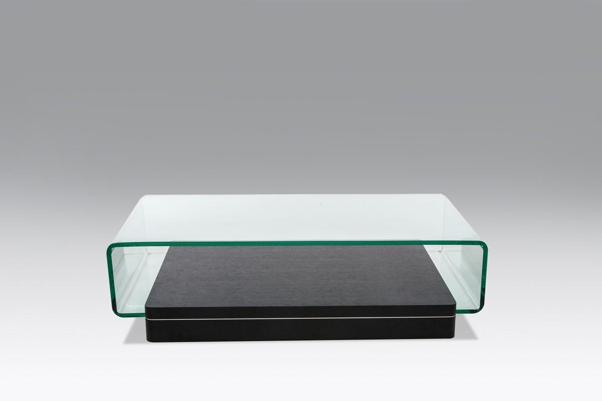 Contemporary, Modern Coffee Table Modrest Vitro VGHB853A in Black 