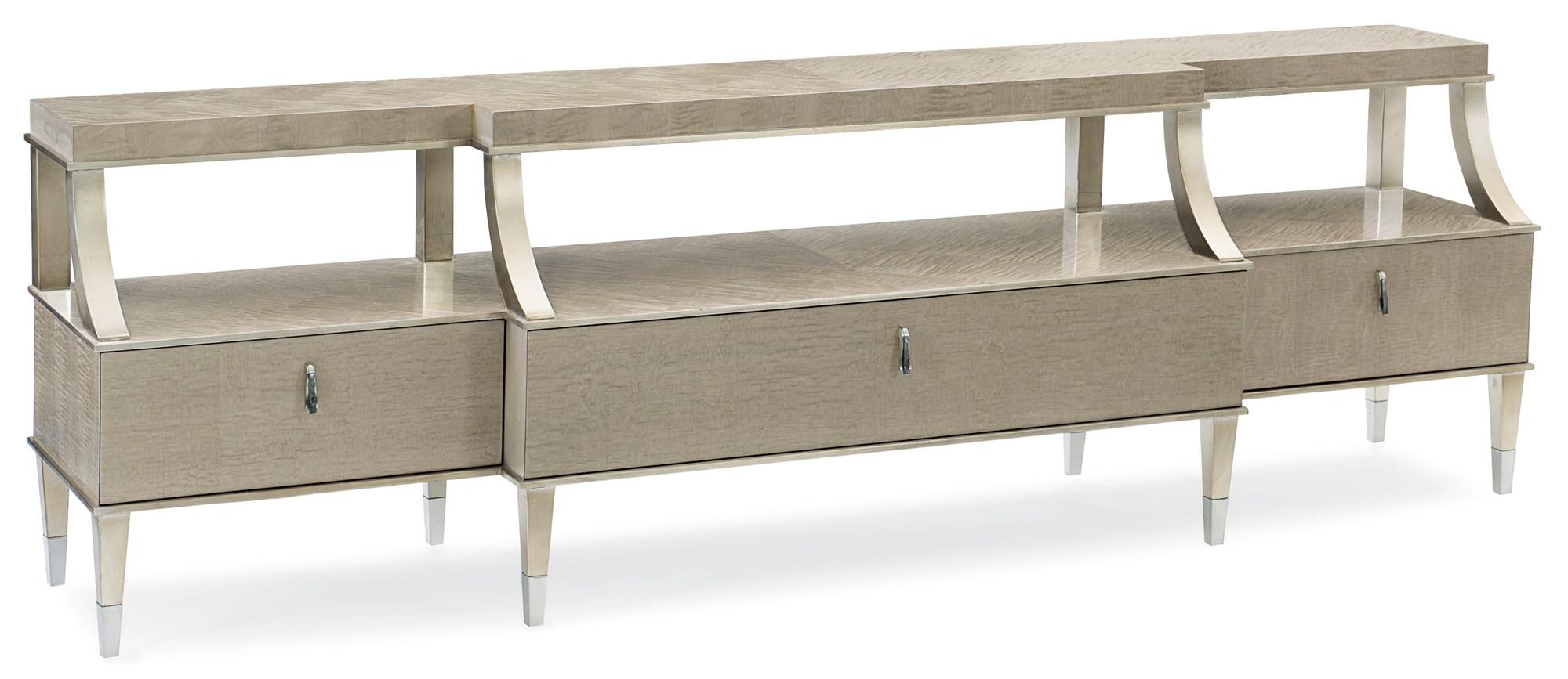 Contemporary Console Table Set SHELF APPEAL CLA-417-531 in Silver, Beige 