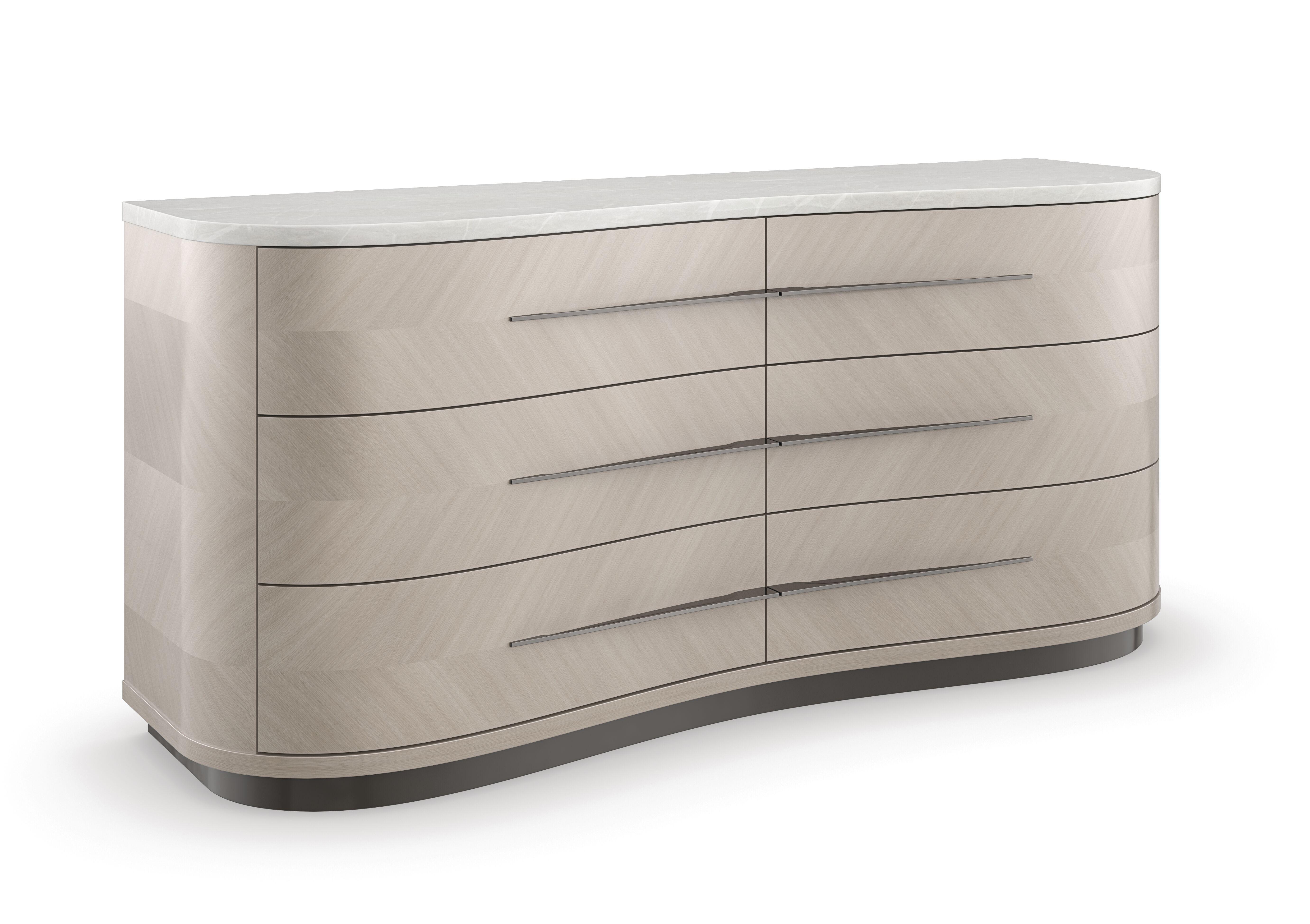 Contemporary Dresser ROAM CLA-422-012 in Light Gray, White, Ivory 