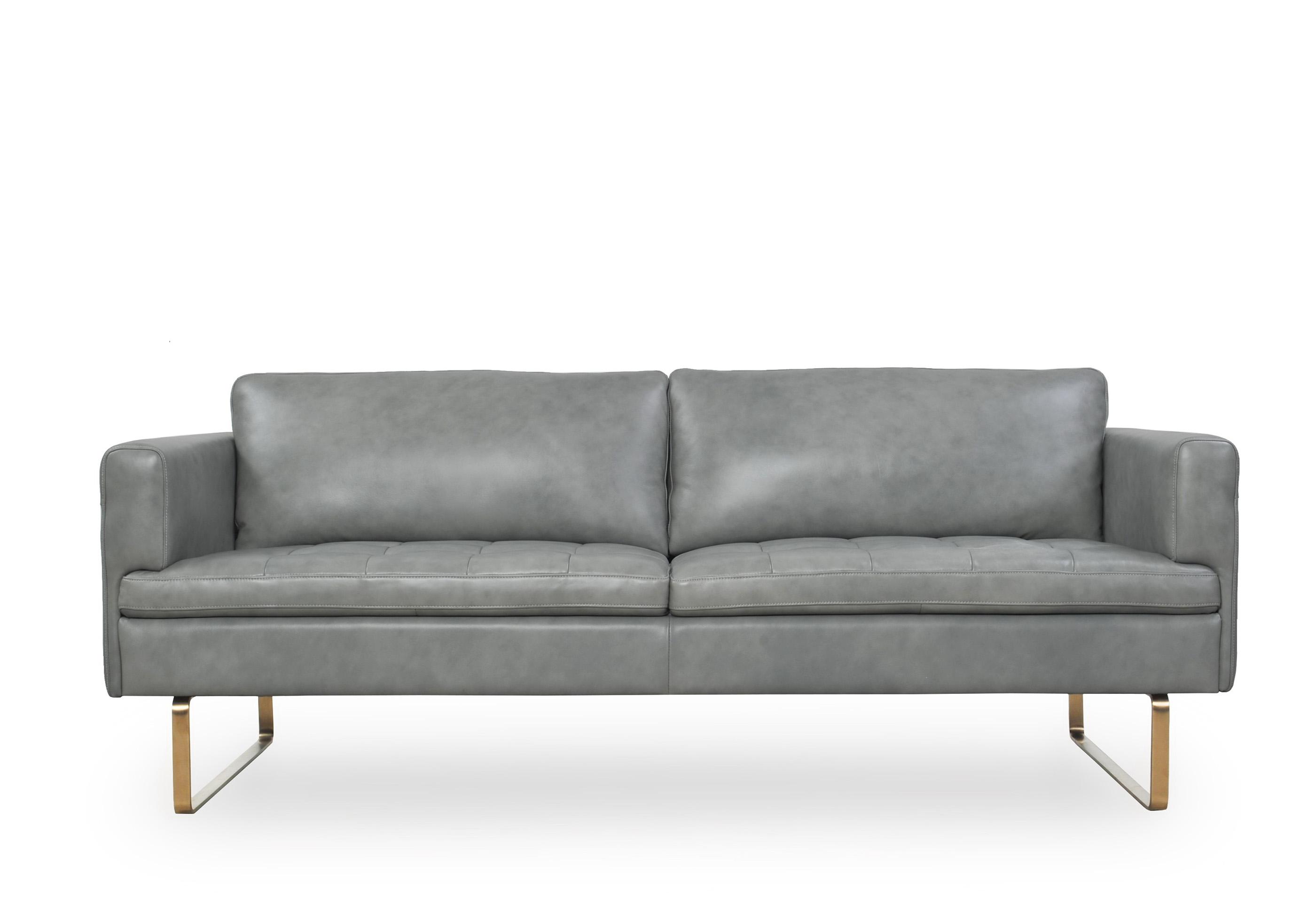Modern Sofa Frensen 365 36503BS1173 in Gray Top grain leather
