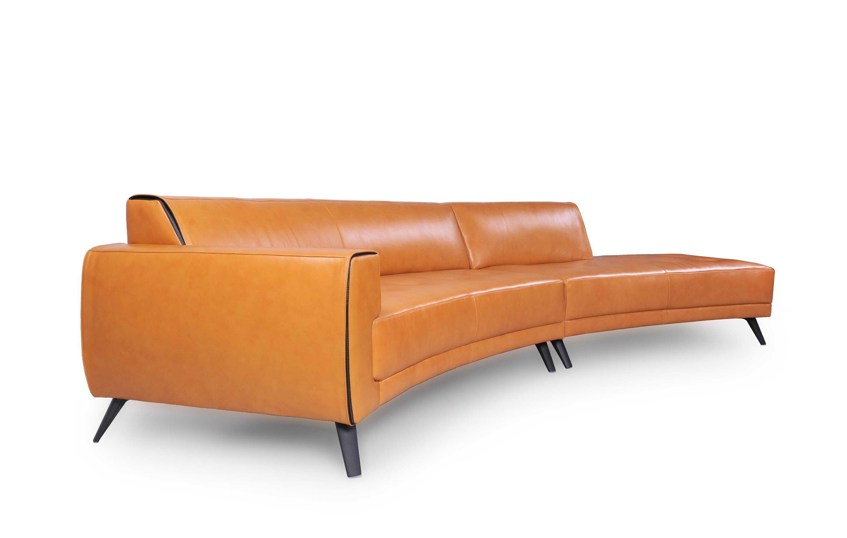 Modern Sectional Sofa 581 Casablanca 581SCD1857 in Desert sand Top grain leather