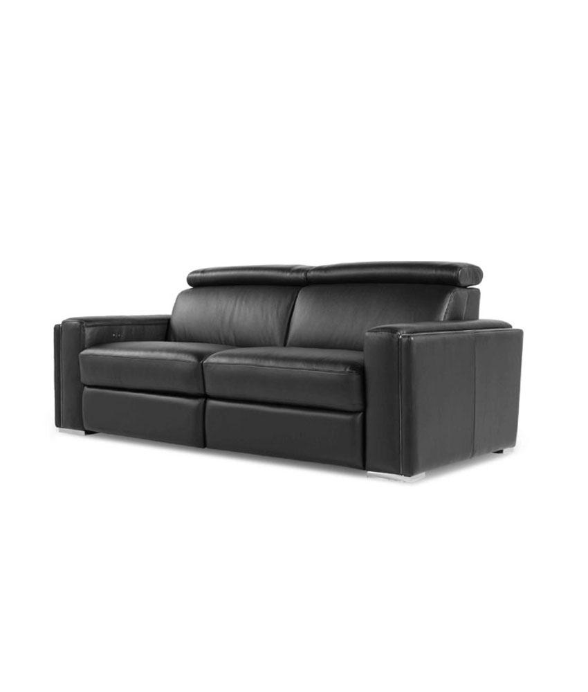 Black Top Grain Leather Motorized Sofa Ellie 531 Moroni Modern ...