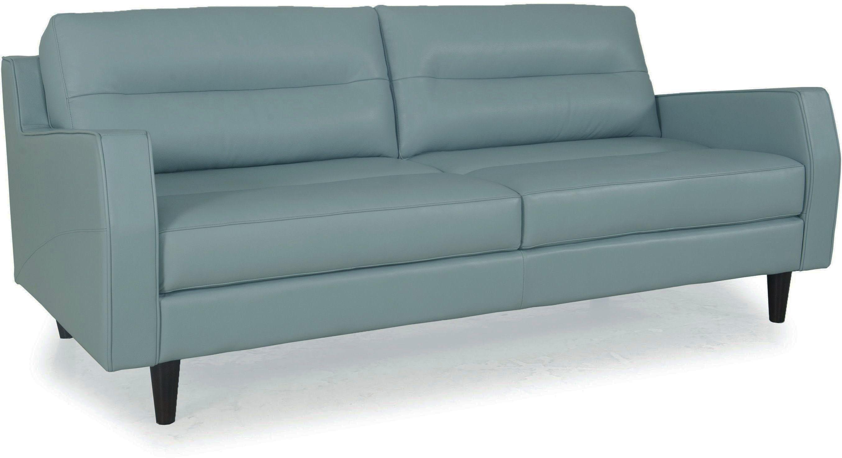 

    
Moroni Isabel 348 Bluette Top Grain Leather Upholstery Mid-Century Sofa Set 2Pcs
