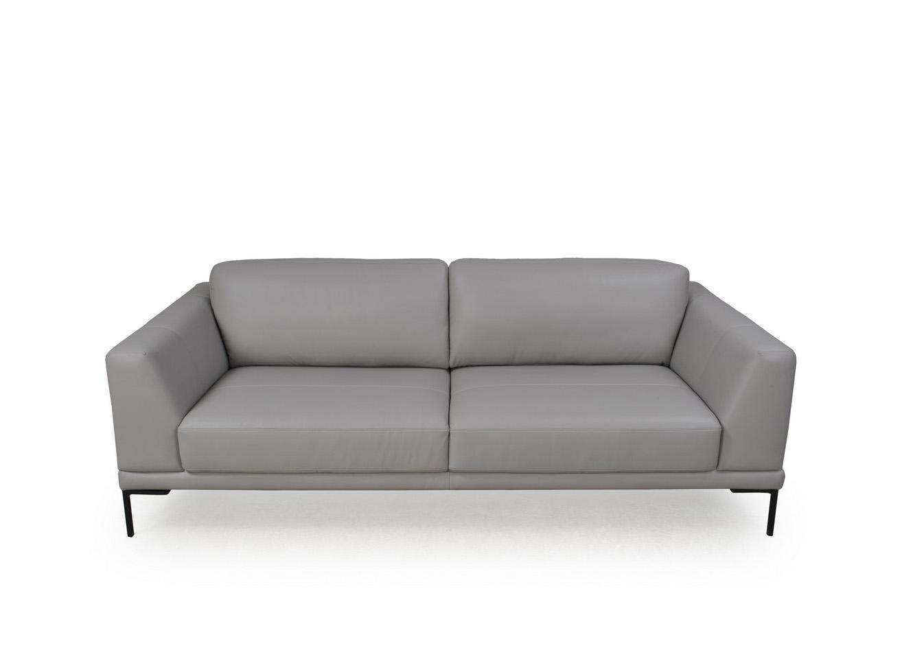 

    
Light Grey Top Grain Leather Sofa 578 Kerman Moroni Contemporary Modern
