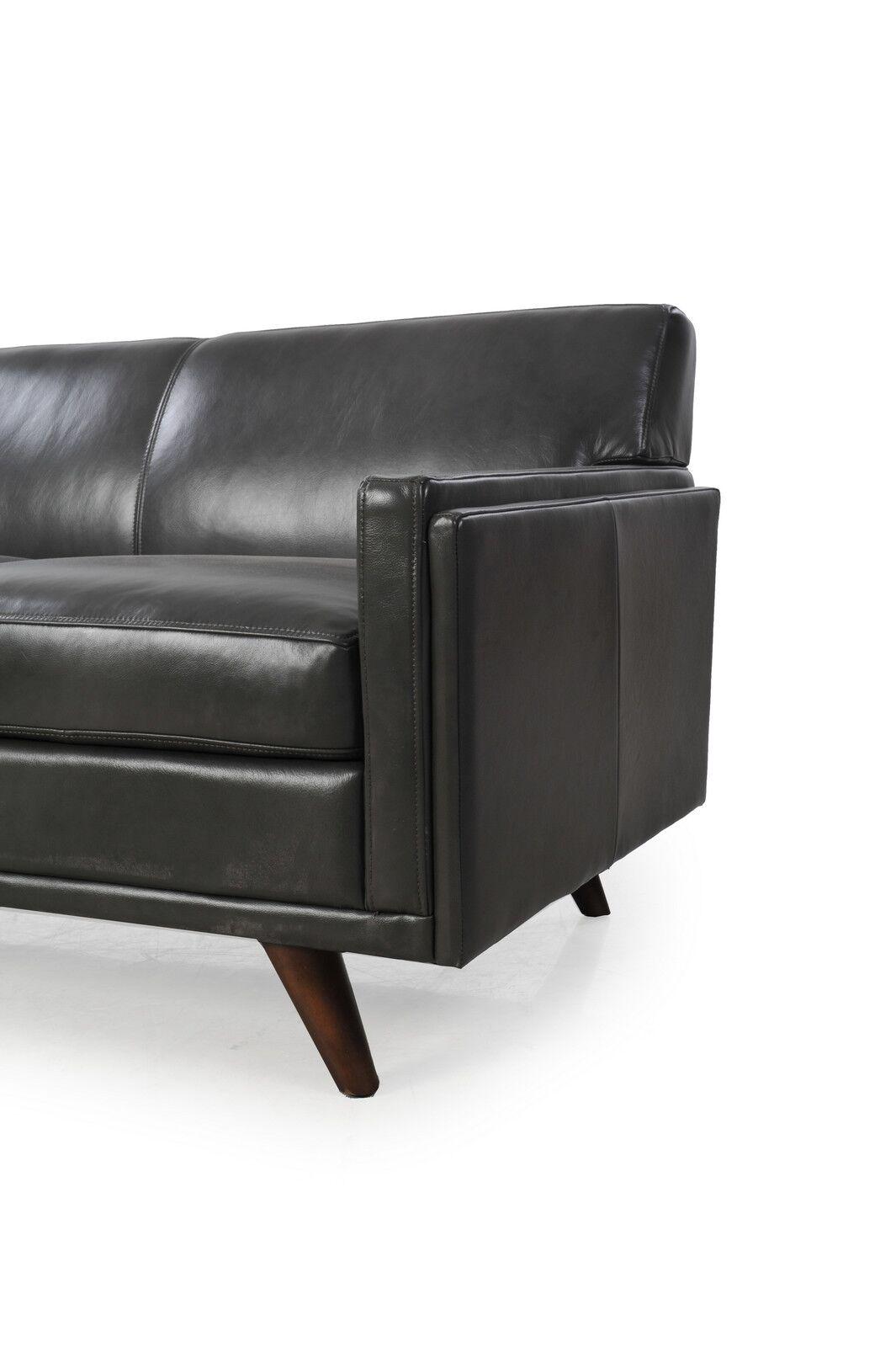 

    
Milo 361-Set-2 Charcoal Top Grain Leather Sofa & Loveseat Set 2Pcs Milo 361 Moroni Mid-Century
