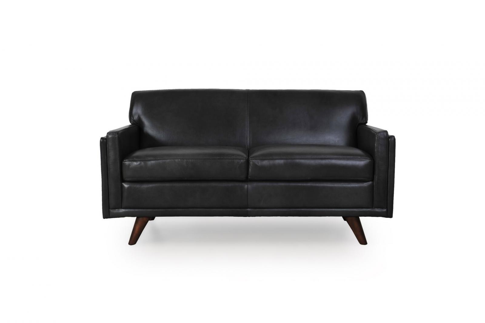 

    
 Photo  Charcoal Top Grain Leather Sofa & Loveseat Set 2Pcs Milo 361 Moroni Mid-Century

