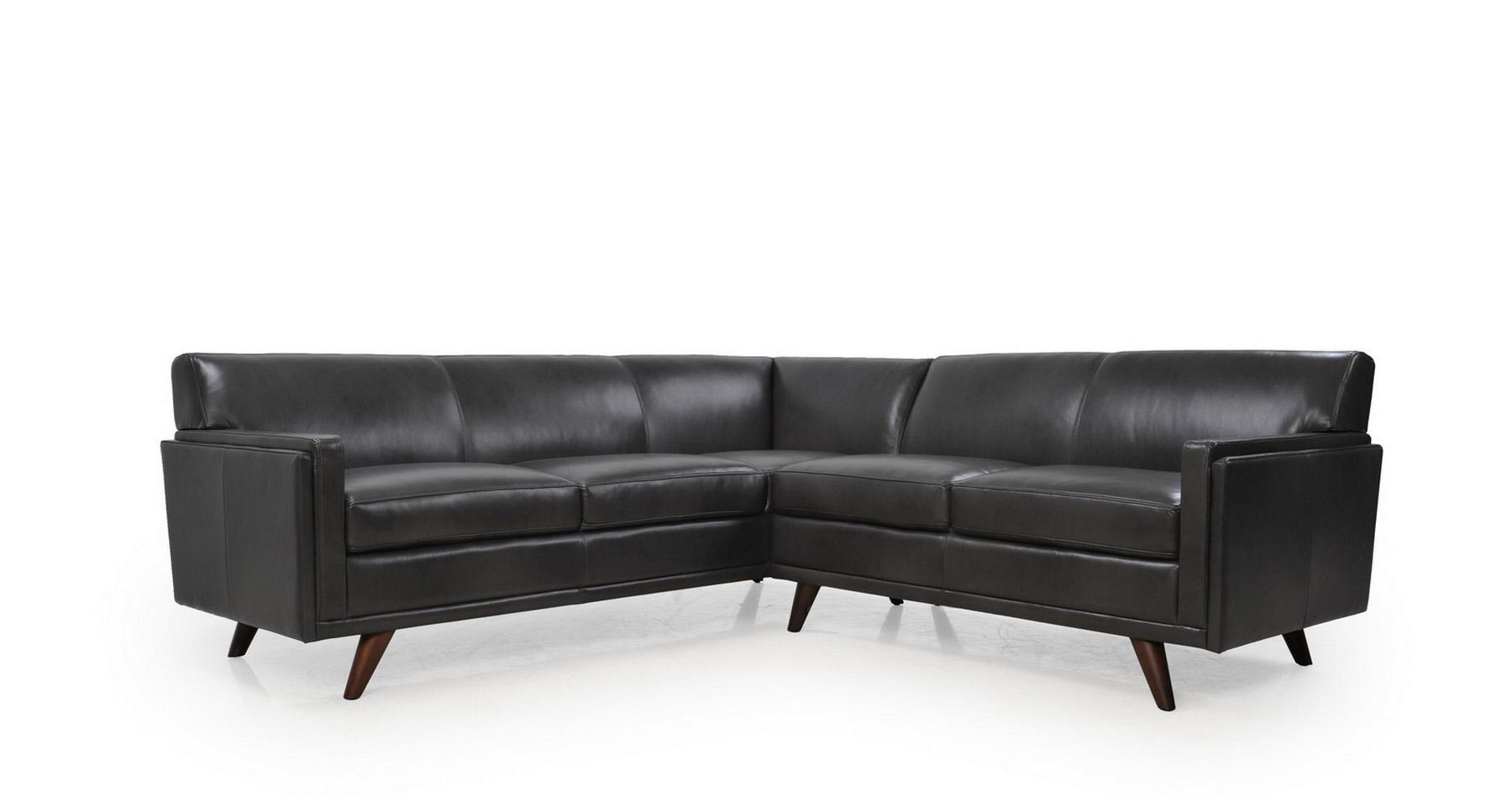 

    
Charcoal Full Top Grain Leather Sectional Sofa Milo 361 Moroni Contemporary
