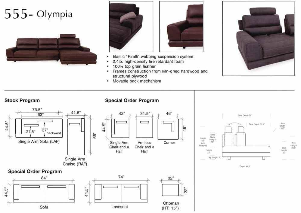 

                    
Moroni Olympia 555 Sectional Sofa Dark Brown Top grain leather Purchase 
