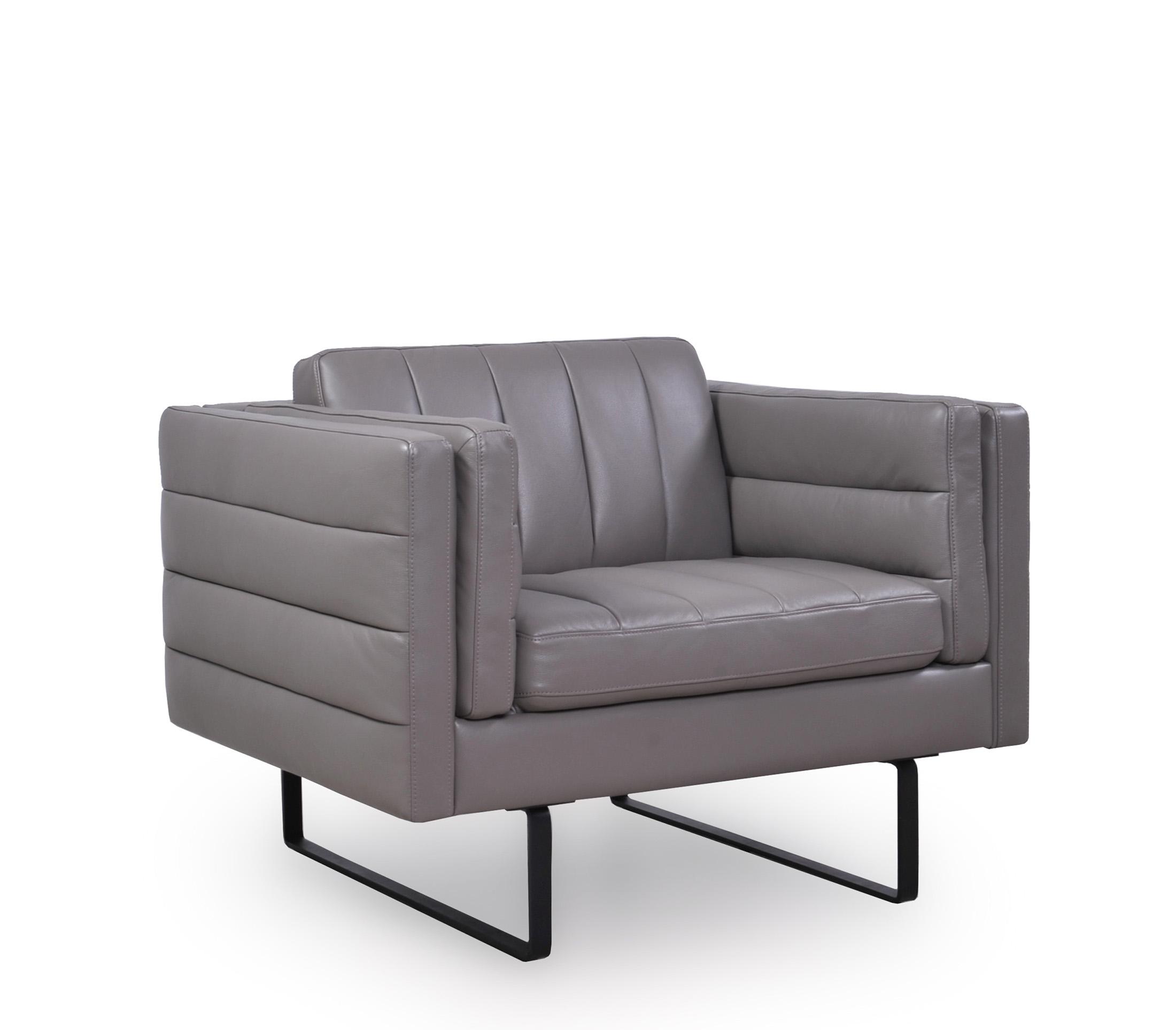 

    
Gray Top Grain Leather Armchair Orson 582 Moroni Contemporary Modern
