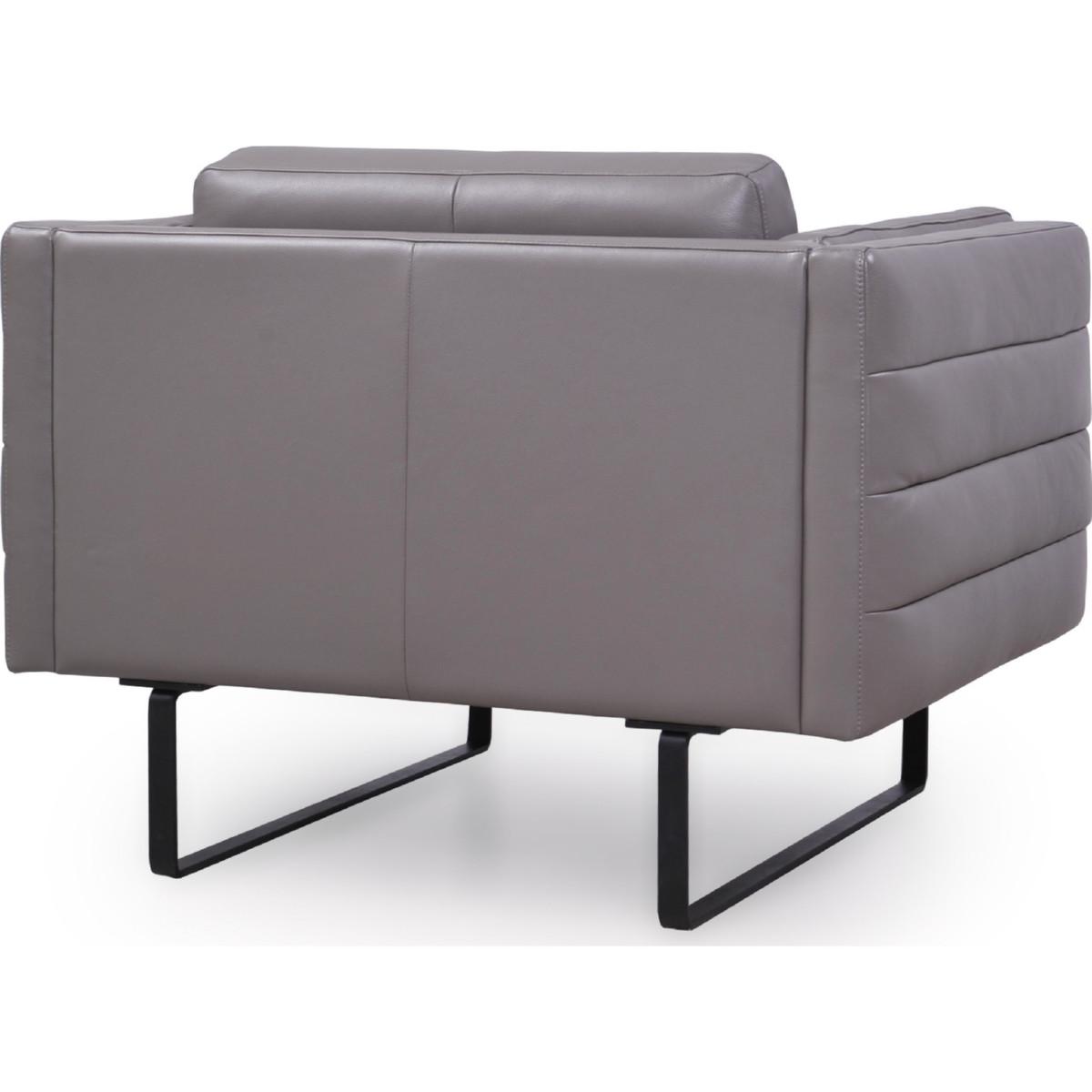 

    
 Shop  Gray Top Grain Leather Sofa & Armchair Set 2Pcs Orson 582 Moroni Contemporary
