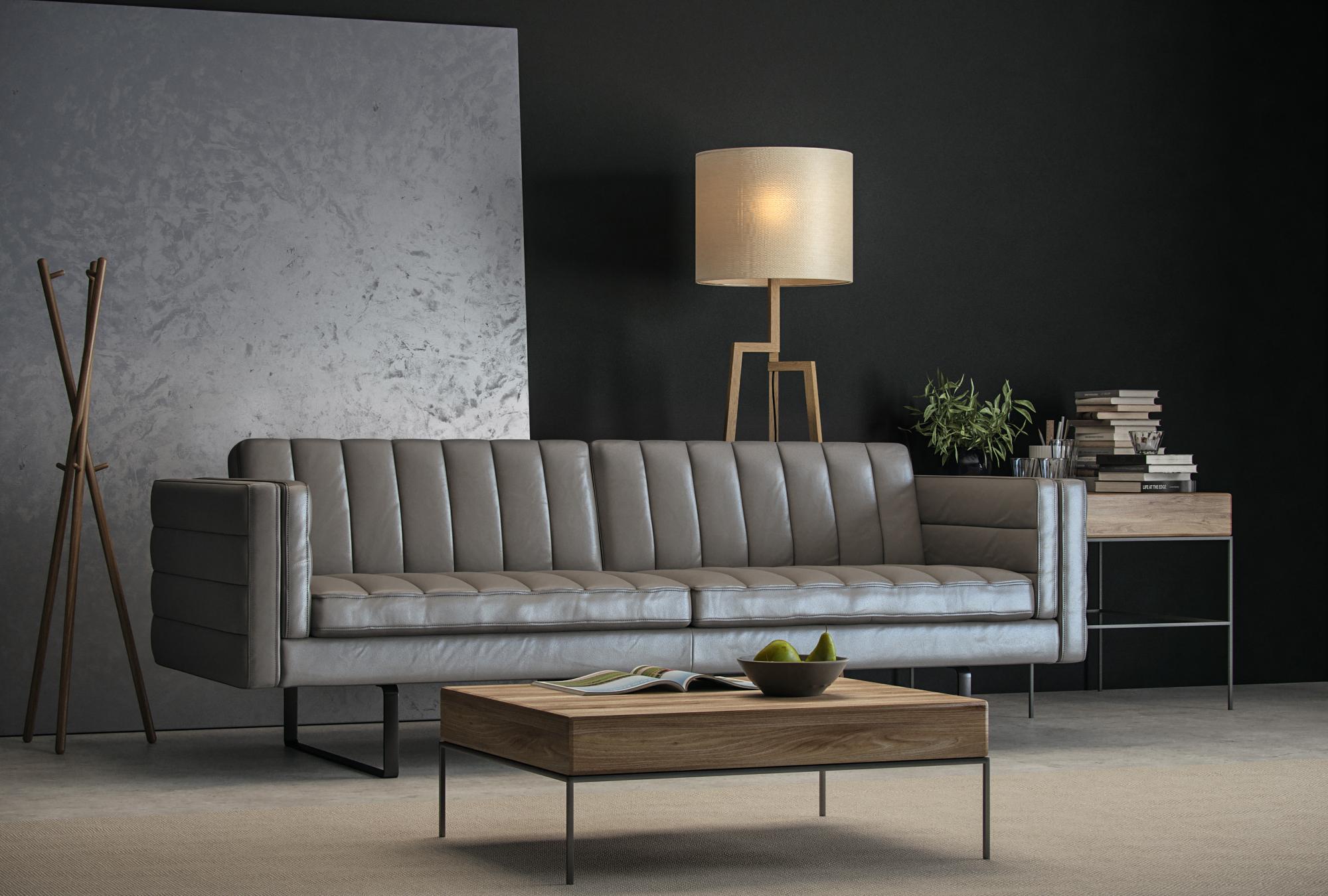 

    
Gray Top Grain Leather Tufted Sofa Orson 582 Moroni Contemporary Modern
