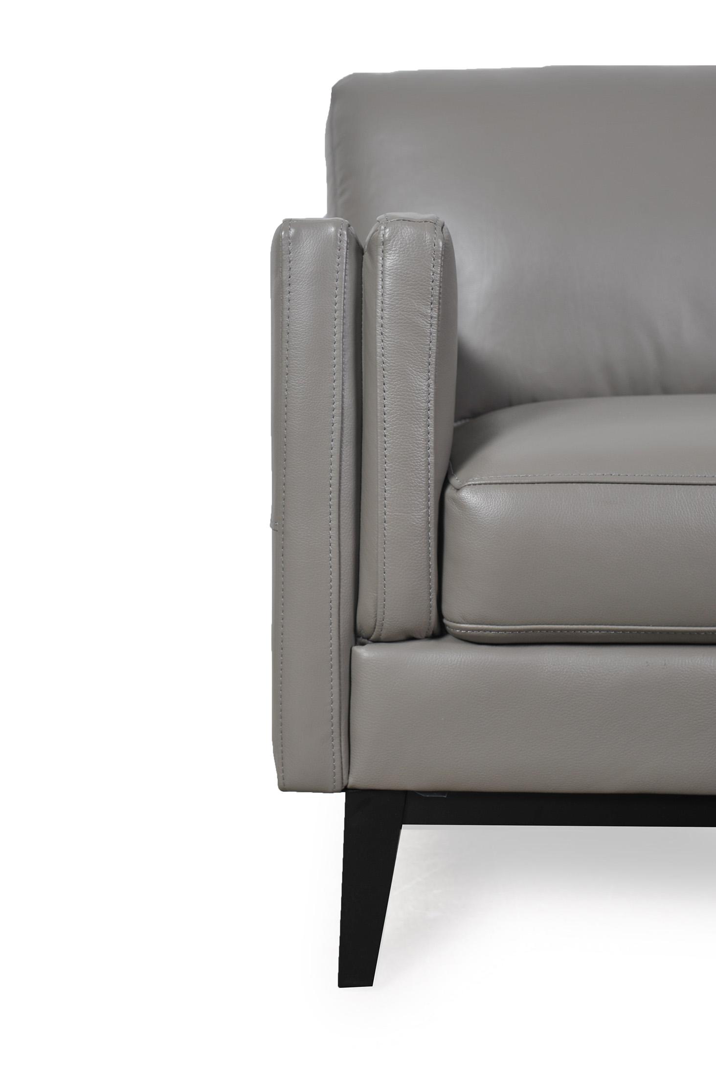 

    
 Order  Moroni Osman 352 Dark Grey Top Grain Leather Upholstery Mid-Century Sofa Set 2Pcs
