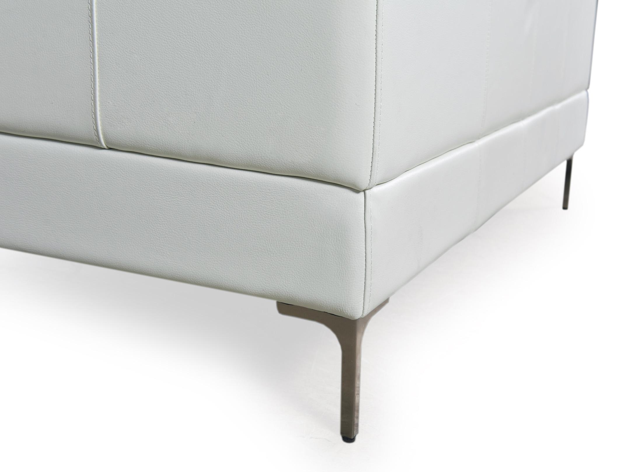 

    
 Photo  Snow White Top Grain Leather Upholstery Sofa Set 2Pcs Modern Moroni Tobia 351
