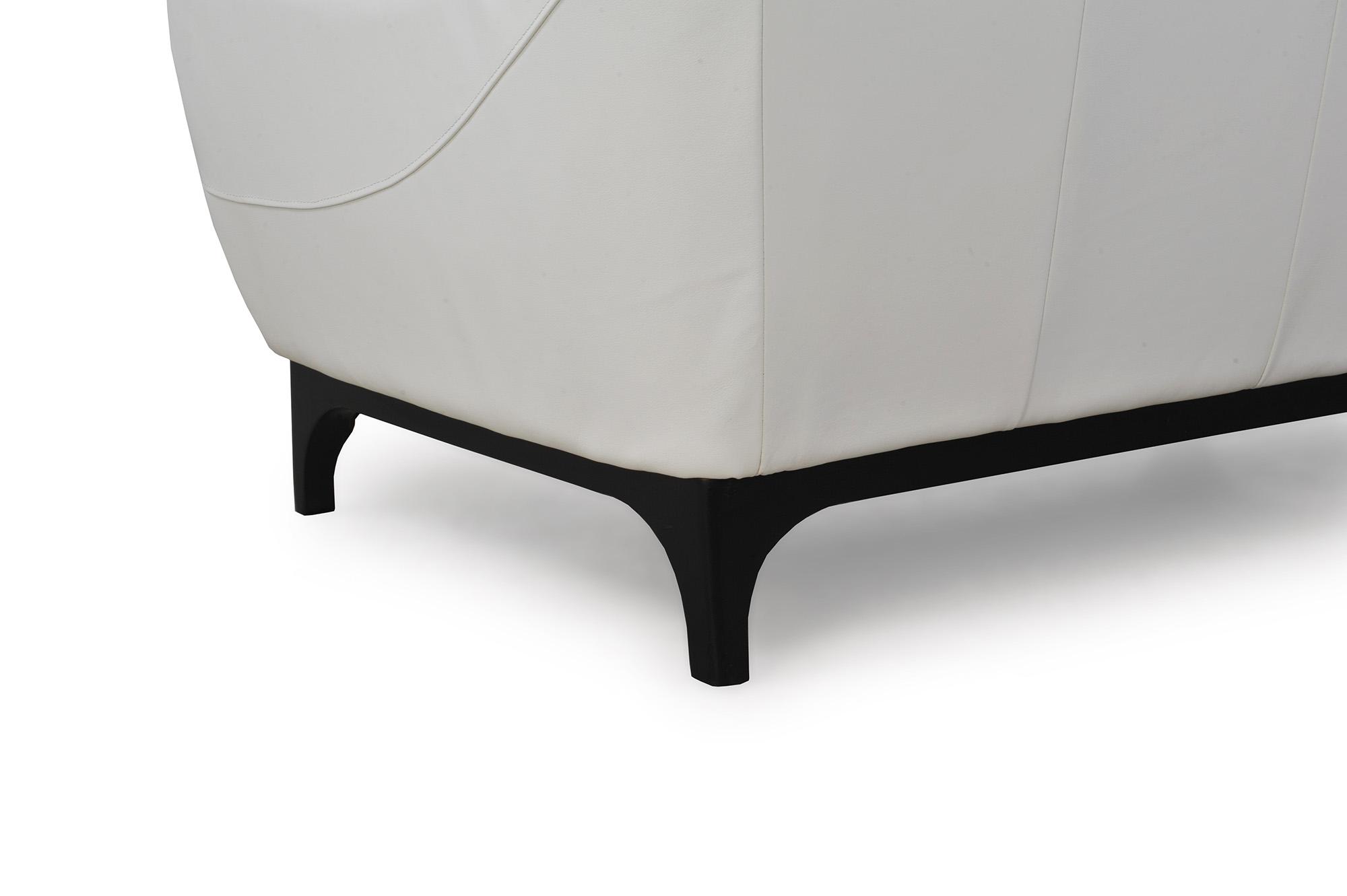 

    
 Order  White Top Grain Leather Upholstery Mid-Century Sofa Set 2Pcs Moroni Wollo 357
