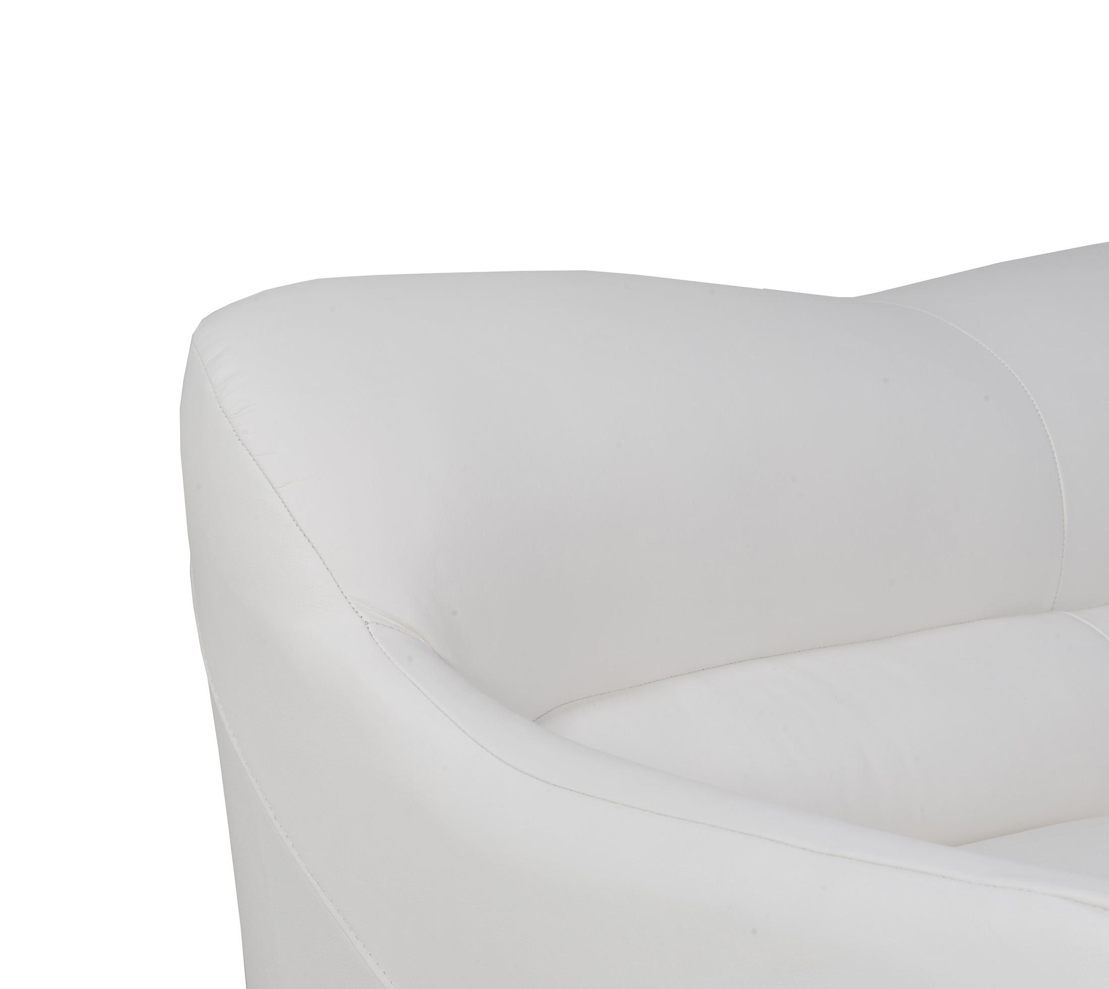 

                    
Buy White Top Grain Leather Upholstery Mid-Century Sofa Set 2Pcs Moroni Wollo 357

