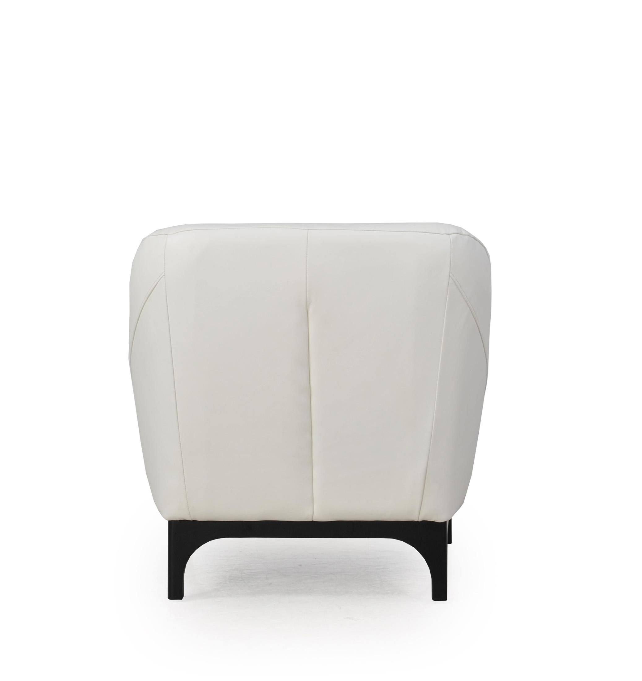 

    
 Shop  White Top Grain Leather Upholstery Mid-Century Sofa Set 3Pcs Moroni Wollo 357
