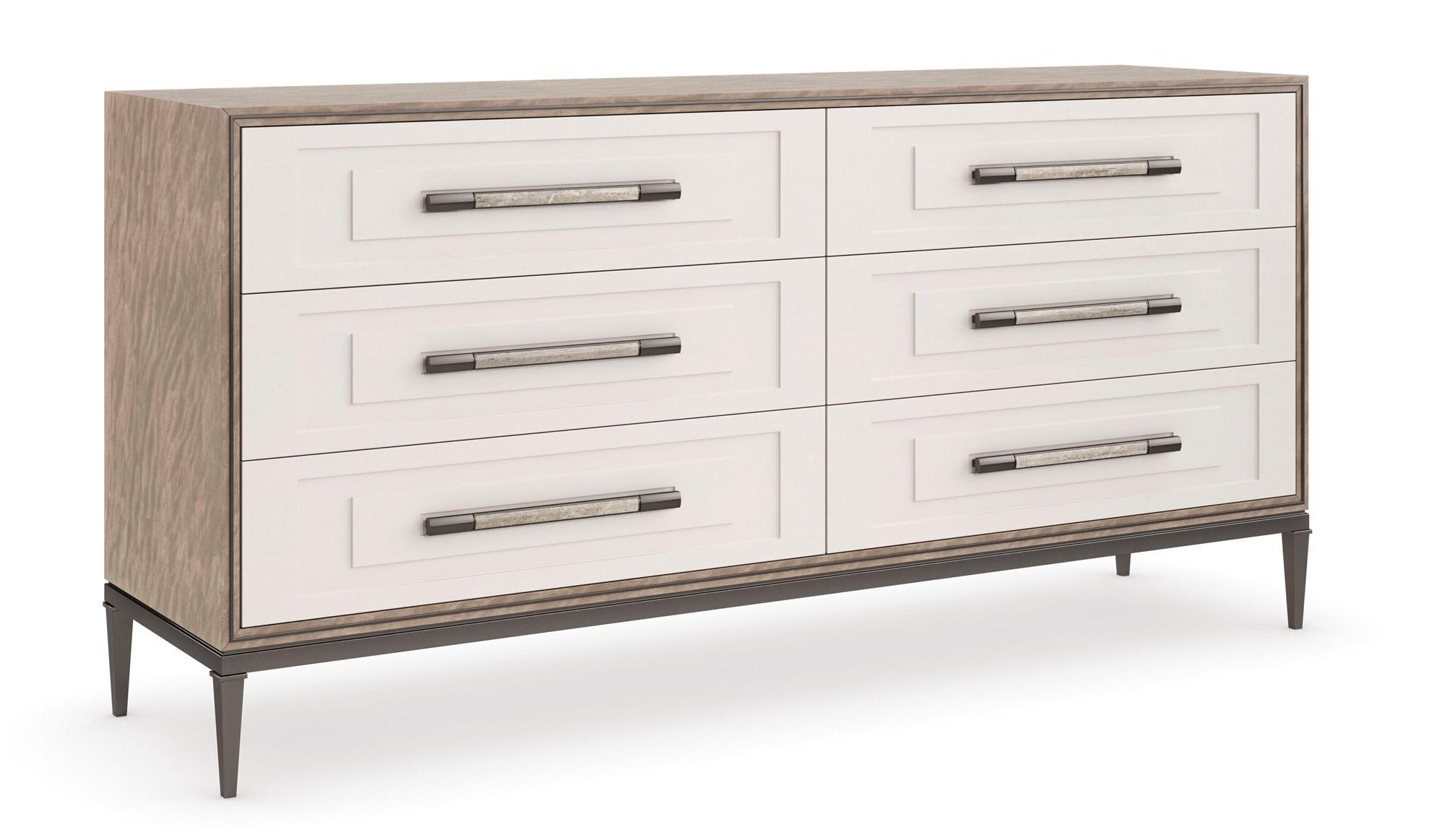 Contemporary Dresser IMPRESSIVE CLA-021-013 in Pearl, Gray 