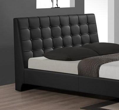 

    
MYCO Furniture 2950Q-BK Belle Black Faux Leather Queen Size Platform Bed
