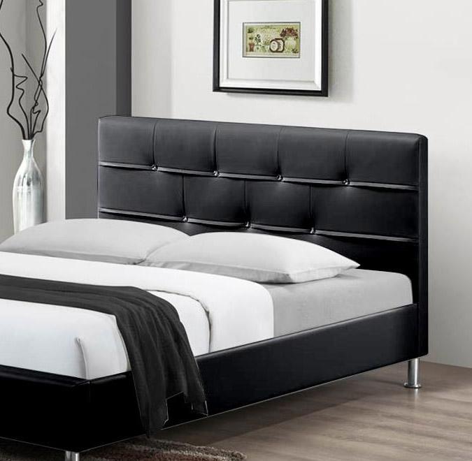 

    
MYCO Furniture 2953K-BK Charlie Black Faux Leather King Size Platform Bed
