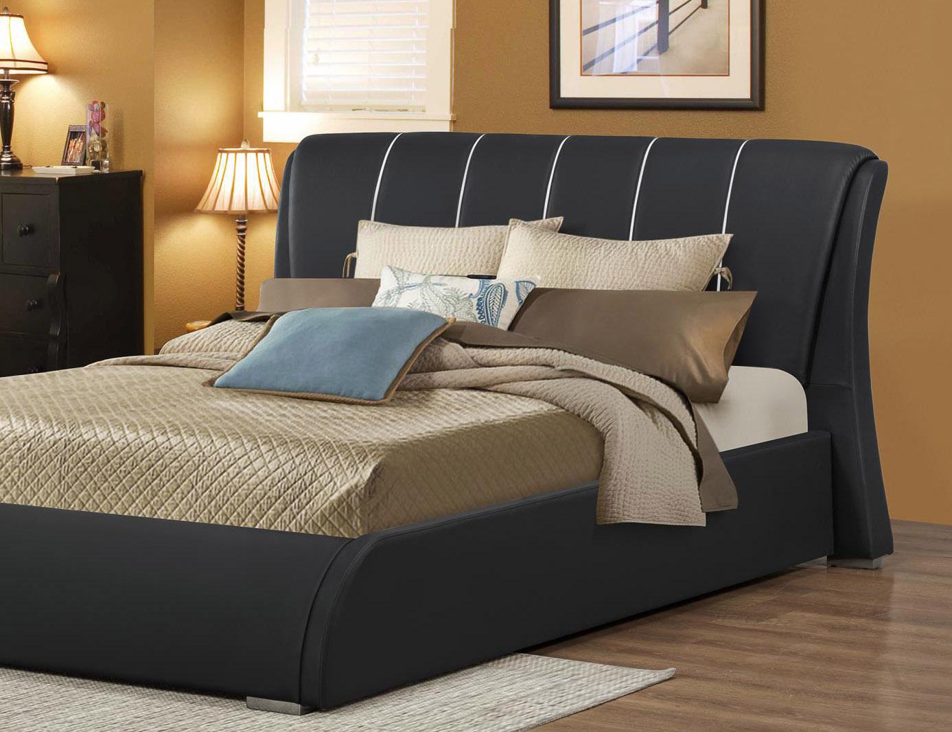 

    
MYCO Furniture Courtney Platform Bed Black 2958Q-BK
