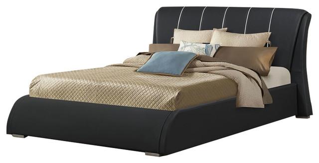

    
MYCO Furniture 2959K-BK Courtney Modern Black Faux Leather King Platform Bed
