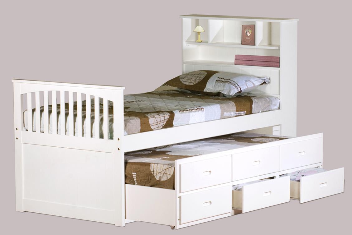 Classic Storage Bed Avalon 9063-WH in White 