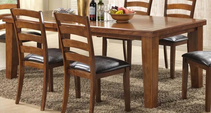 

    
MYCO Furniture Adobe Brown Wood Rectangular Table Dining Room Set 5Pcs
