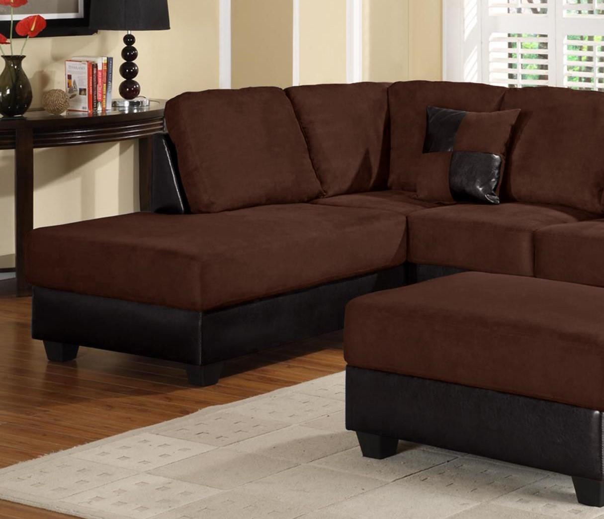 

    
MYCO Furniture Aniela Modern Chocolate Microfiber Upholstery Sectional w/Storage Ottoman
