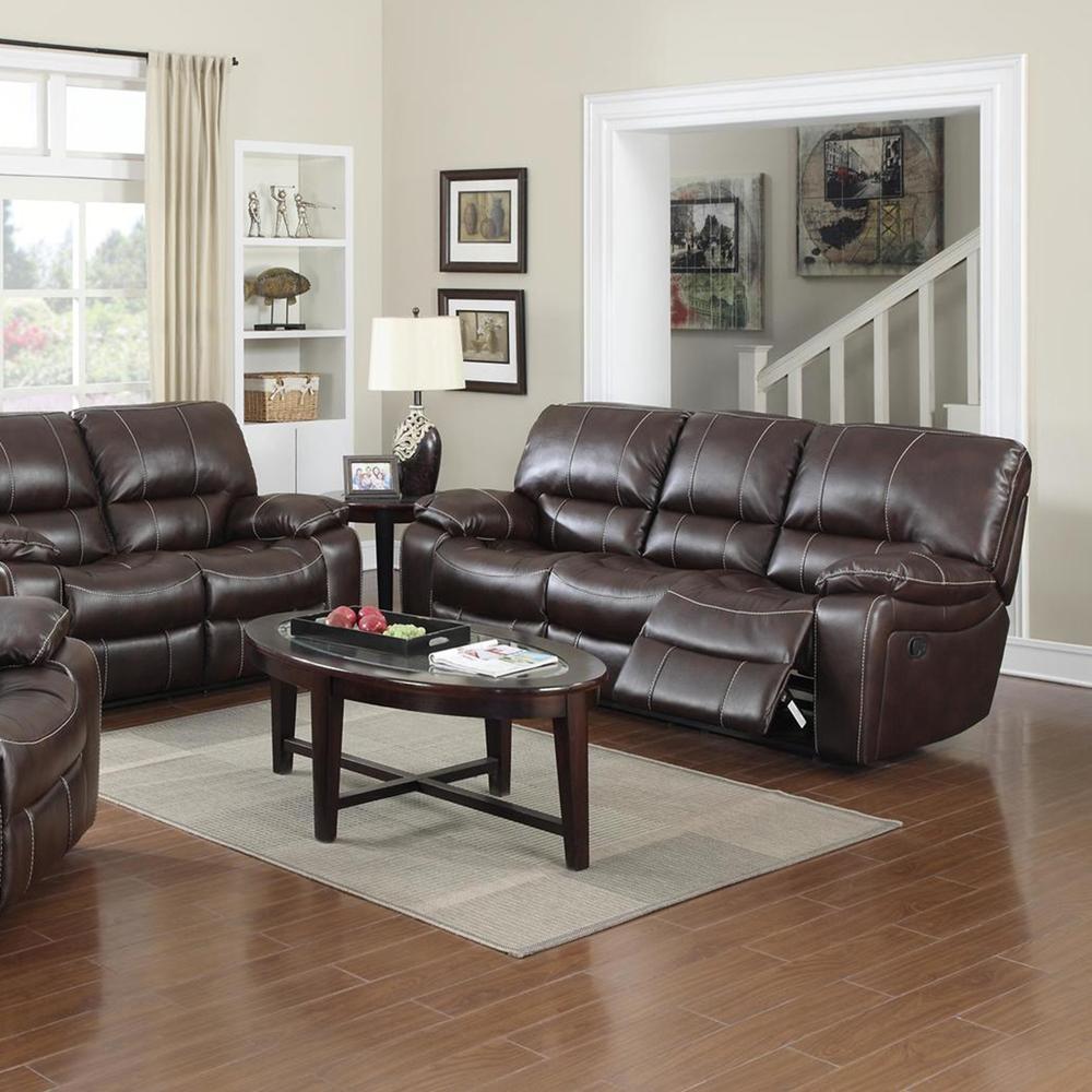 

    
MYCO Furniture Banner Modern Burgundy Leather Air Reclining Power Sofa Set 3Pcs
