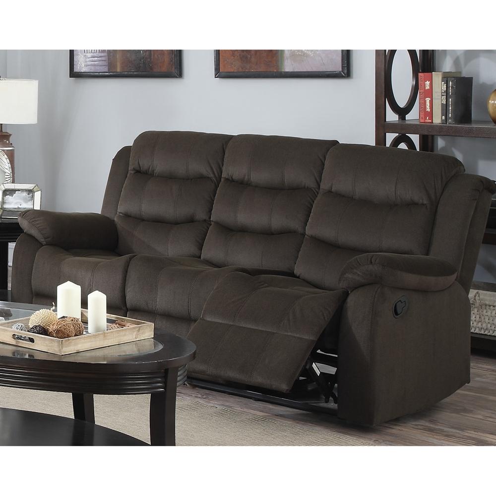 

    
MYCO Furniture Candice Modern Brown Microfiber Reclining Power Sofa Set 2Pcs
