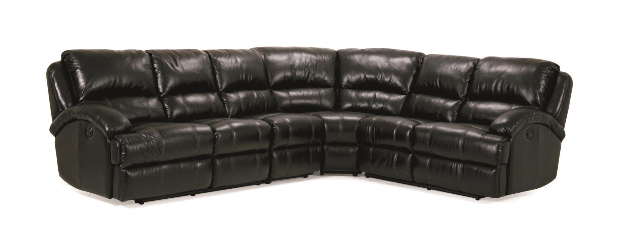 

    
MYCO Furniture Capri Modern Black Leather Air Recliner Sectional

