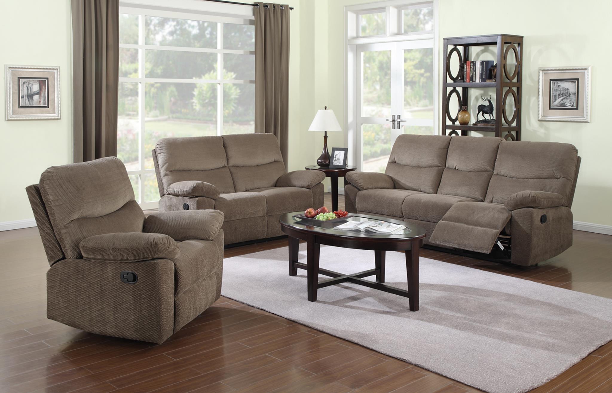 

    
MYCO Furniture Farrah Modern Coffee Velvet Fabric Reclining Power Sofa Set 2Pcs
