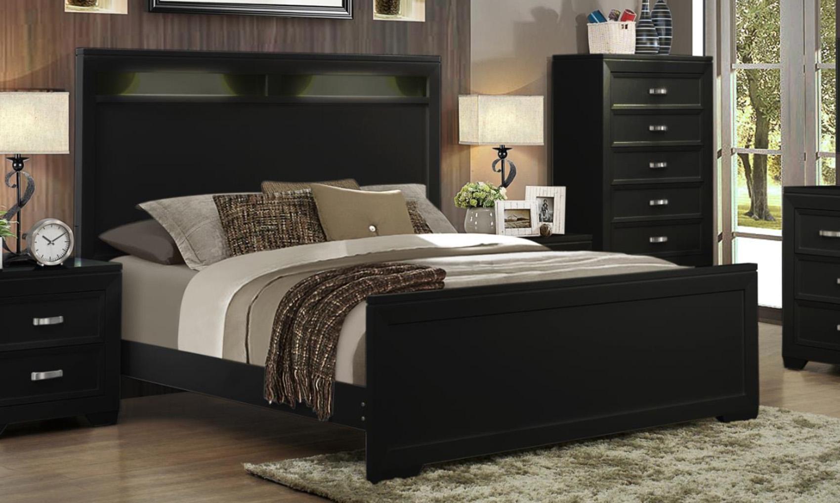 

                    
MYCO Furniture Francis Panel Bed Black  Purchase 
