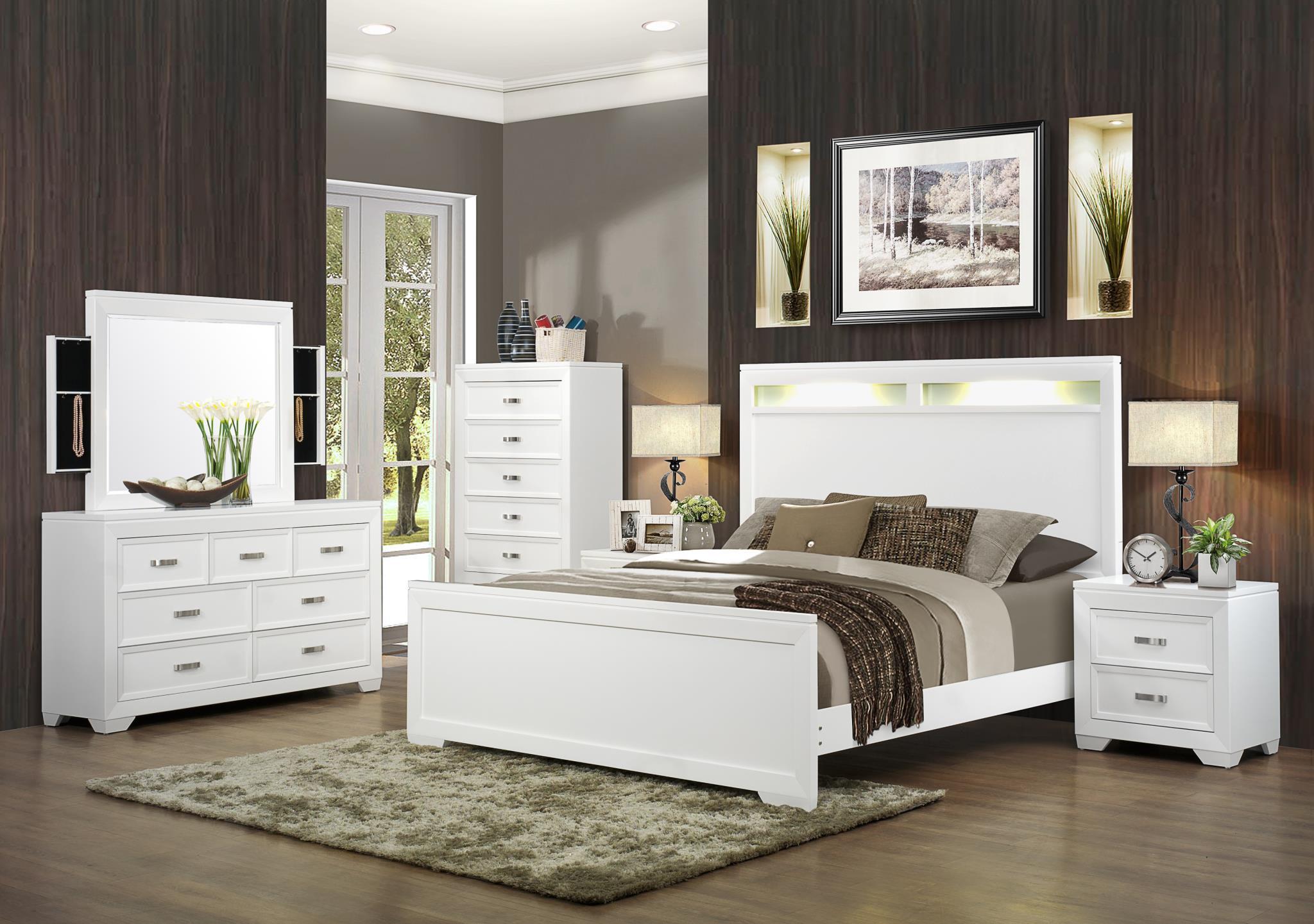 

                    
MYCO Furniture Francis White Panel Bed White  Purchase 
