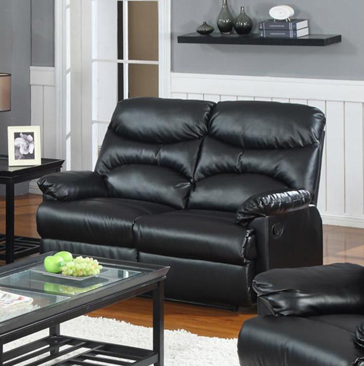

    
MYCO Furniture Geneva Sectional Living Room Set Black GE311-BK-Set-2
