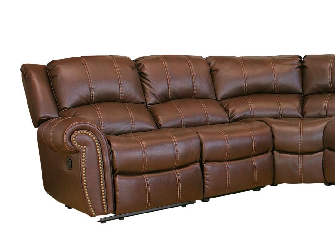 

    
MYCO Furniture Gretna Modern Brown Leather Air Nailhead Trim Sectional
