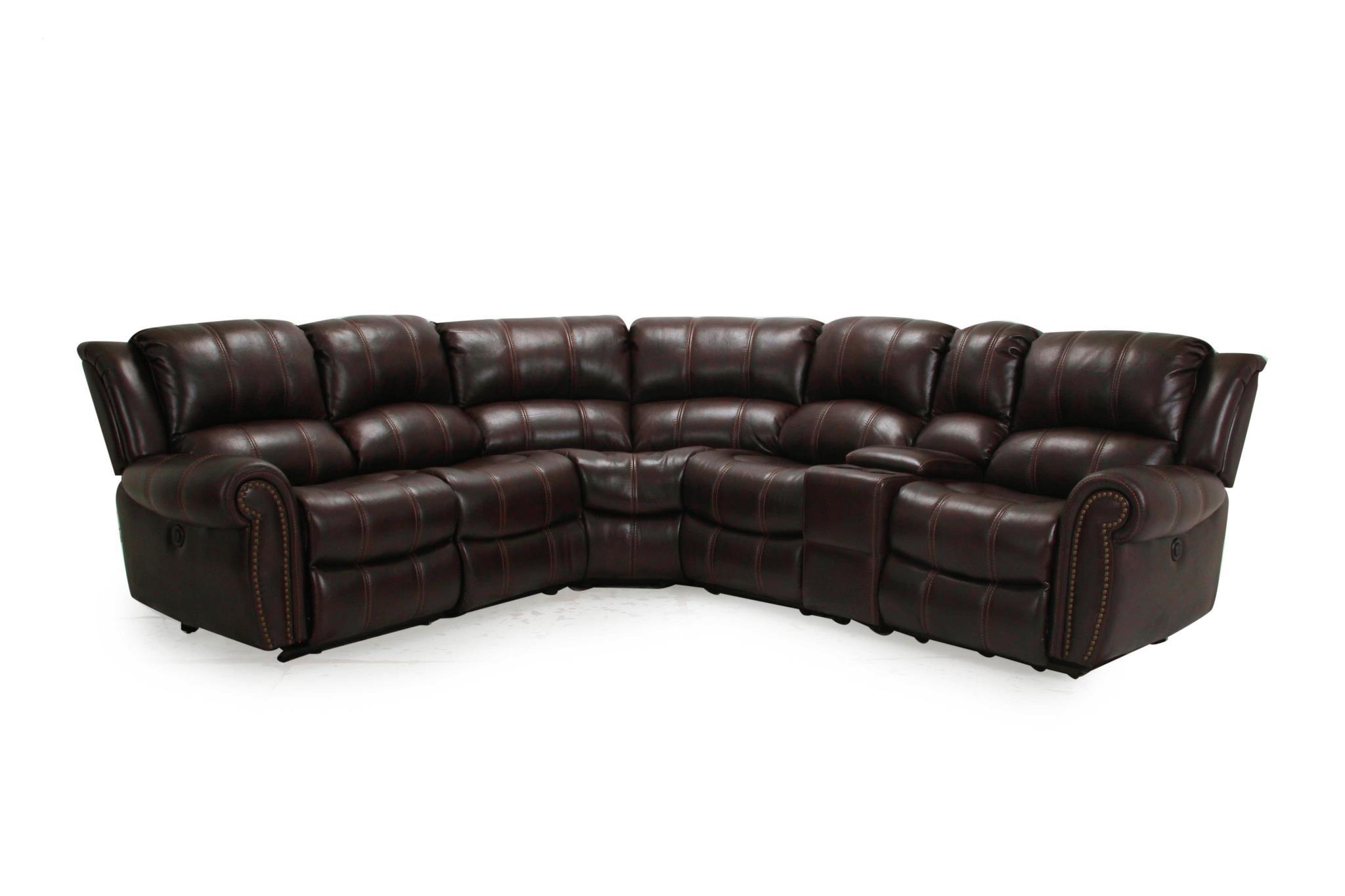 

    
MYCO Furniture Gretna Modern Burgundy Leather Air Nailhead Trim Sectional
